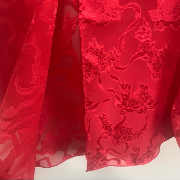 Victoria Secret Vintage Semi Sheer Floral Long Sleeve Blouse - Picture 11 of 13